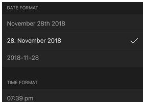 Yonks date tracker app with custom date and time formats