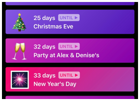 Yonks day counter app with sortable lists
